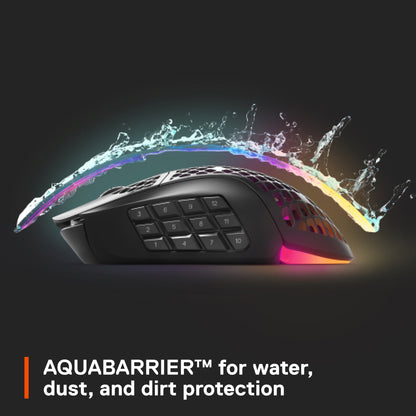 Aerox 9 Wireless Ultra Lightweight Honeycomb Water Resistant RGB Optical Gaming Mouse with 18 Programmable Buttons